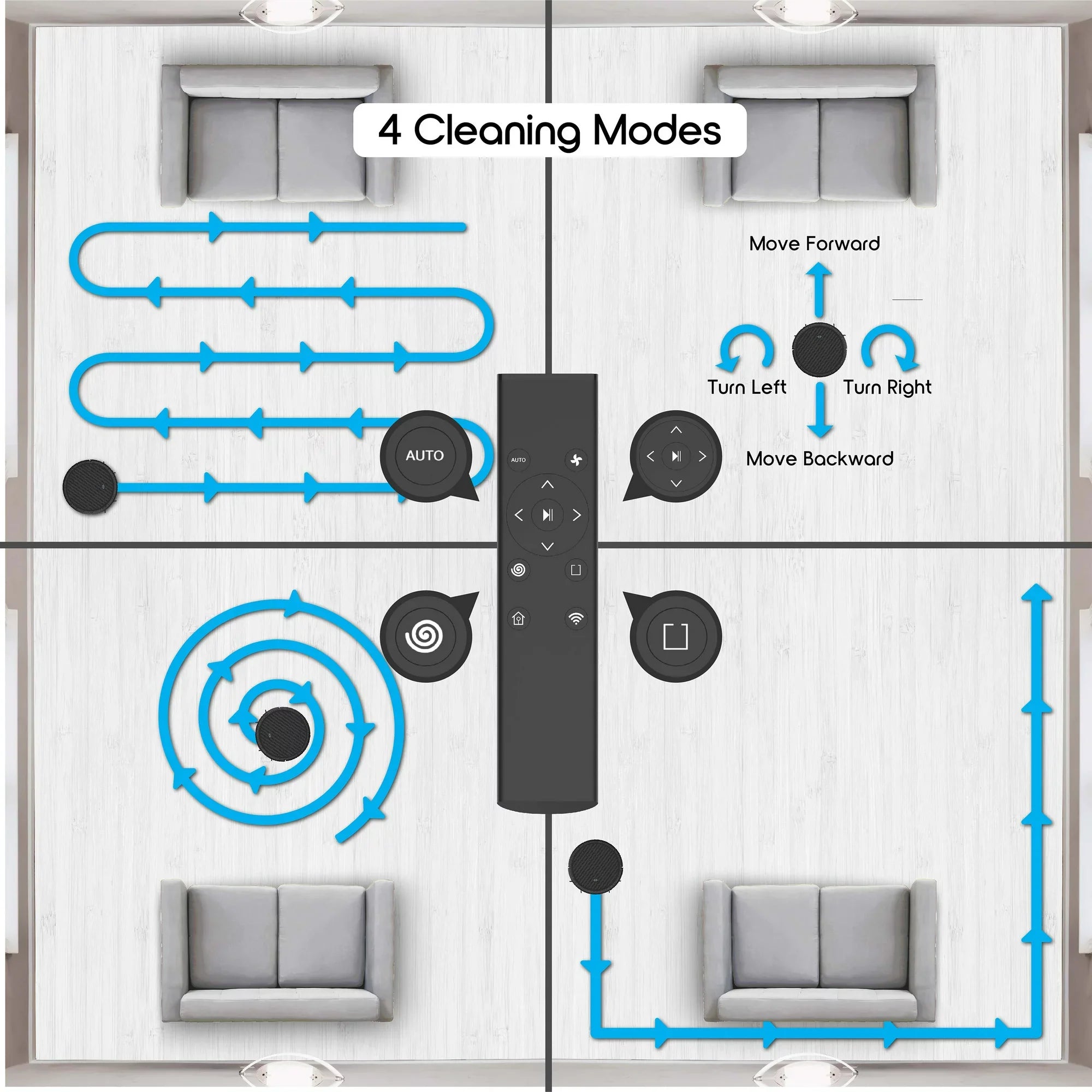 Ionvac SmartClean 2000 Robovac - WiFi Robotic Vacuum with App/Remote Control